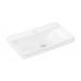 Hansgrohe Waschtisch Xelu Q 800x480mm m.Abl.rech./Hahnl.o.ÜBL, SmartClean weiß
