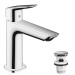 HG Waschtischmischer 110 Fine Logis mit Push-Open Ablaufgarnitur chrom