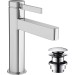 Hansgrohe Waschtischmischer 110 Finoris mit Push-Open Ablaufgarnitur chrom