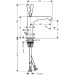 Hansgrohe Waschtischmischer 125 Axor Citterio E chrom