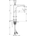 Hansgrohe Waschtischmischer 250 Axor Citterio E Highriser ohne Zugstange chrom