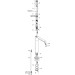 Hansgrohe Waschtischmischer 250 Axor Citterio E Highriser ohne Zugstange chrom