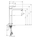Hansgrohe Waschtischmischer 260 Metris Highriser ohne Ablaufgarnitur chrom