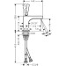 Hansgrohe Waschtischmischer f.Handwaschbecken Axor Citterio 115mm chrom