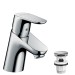 Hansgrohe Waschtischmischer Focus 70 chrom mit Push-Open Ablaufgarnitur