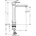 Hansgrohe Waschtischmischer Rebris S 240 CoolStart m.Zugstange Matt Black