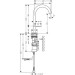Hansgrohe Waschtischmischer Select 170 Axor One mit Push-Open, Ablaufgarnitur, mattschwarz