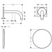 Hansgrohe Waschtischmischer Unterputz Axor Uno 2 Elektronik chrom kurzer Auslauf