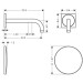Hansgrohe Waschtischmischer Unterputz Axor Uno 2 Elektronik chrom langer Auslauf