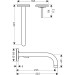Hansgrohe Waschtischmischer Unterputz AXOR Uno chrom mit Auslauf 220mm