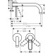 Hansgrohe Waschtischmischer Unterputz Axor Uno FS Bügelgriff BN langer Auslauf