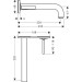 Hansgrohe Waschtischmischer UP AXOR Citterio F-Set langer Auslauf mit Platte chrom