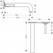 Hansgrohe Waschtischmischer UP AXOR Citterio F-Set langer Auslauf mit Platte chrom