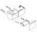 Hansgrohe Waschtischunterschrank Xelu Q DGM 1360x540mm m.2SK f.Kons.m.AWT ge chr