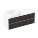 Hansgrohe Waschtischunterschrank Xevolos E Matt White 1370/550mm m.4SK f.Kons.m.AWT ge li ECHD