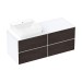 Hansgrohe Waschtischunterschrank Xevolos E Matt White 1370/550mm m.4SK f.Kons.m.AWT ge li ECHD