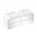 Hansgrohe Waschtischunterschrank Xevolos E Matt White 1570/550mm mit 4 SK f.Kons.m.WT ge Wme