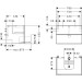 Hansgrohe Waschtischunterschrank Xevolos E Sbma 780/550mm mit 2 SK f.Kons.m.WT ge ECHD