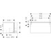 Hansgrohe Waschtischunterschrank Xilesa E  980x550mm 1 SK f.Ko.AWT/AWT ge MW