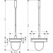 Hansgrohe WC-Bürste Axor Universal Accessories chrom mit Wandhalter