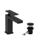 Hansgrohe WTM 110 Tecturis E CoolStart mit Zugstangen-Ablaufgarnitur Matt Black