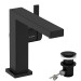 Hansgrohe WTM 110 Tecturis E Fine CoolStart mit Zugstangen-Ablaufgarnitur Matt Black