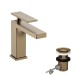 Hansgrohe WTM 110 Tecturis E mit Zugstangen-Ablaufgarnitur Brushed Bronze