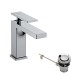 Hansgrohe WTM 110 Tecturis E mit Zugstangen-Ablaufgarnitur chrom