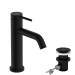 Hansgrohe WTM 110 Tecturis S mit Zugstangen-Ablaufgarnitur Matt Black