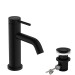 Hansgrohe WTM 80 Tecturis S CoolStart mit Zugstangen-Ablaufgarnitur Matt Black