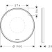 Hansgrohe Xarita S Spiegel 900/50 m.LED Beleuchtung kapaz.Berührungssen. Matt White
