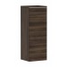 Hansgrohe Xelu Q Halbhochschrank Nussbaum Dunkel 400/350, Türanschlag links Mattweiß