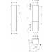 Hansgrohe Xelu Q Hochschrank Diamantgrau Matt 400/350, Türanschlag links Mattweiß