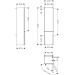 Hansgrohe Xelu Q Hochschrank Diamantgrau Matt 400/350, Türanschlag rechts Chrom