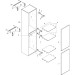 Hansgrohe Xevolos E Hochschrank Schiefergrau Matt 400/360, Türanschlag links Bronze Struktur