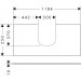 Hansgrohe Xevolos E Konsole 1180/550 mit Ausschnitt mittig für Aufsatzwaschtisch geschliffen 500/480 und 600/480 Sandbeige Matt