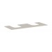 Hansgrohe Xevolos E Konsole 1370/550 mit 2 Ausschnitten für Aufsatzwaschtisch geschliffen 500/480 Sandbeige Matt