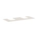 Hansgrohe Xevolos E Konsole 1370/550 mit 2 Ausschnitten für Aufsatzwaschtisch geschliffen 500/480 Sandbeige Matt