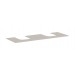 Hansgrohe Xevolos E Konsole 1570/550 mit 2 Ausschnitten für Aufsatzwaschtisch geschliffen 600/480 Sandbeige Matt