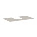 Hansgrohe Xevolos E Konsole 980/550 mit Ausschnitt mittig für Aufsatzwaschtisch geschliffen 500/480 und 600/480 Sandbeige Matt