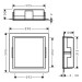 HG XtraStoris Individual Wandnische mit Designrahmen 300x300x100mm BST/BBR