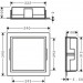 HG XtraStoris Individual Wandnische mit Designrahmen 300x300x100mm BST/BST