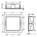 HG XtraStoris Individual Wandnische mit Designrahmen 300x300x100mm MW/BBC