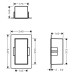 HG XtraStoris Minimalistic Wandnische mit offen.Rahmen 300 x 150 x 140 mm MSW