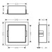 HG XtraStoris Minimalistic Wandnische mit offen.Rahmen 300 x 300 x 140 mm MW