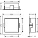 HG XtraStoris Minimalistic Wandnische mit offen.Rahmen 300 x 300 x 140 mm MW