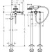 Hansgrohe Zweigriff Wannenarmatur Axor Montreux Fertigset Hebelgriff BN Bodenmontage