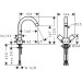 Hansgrohe Zweigriff Waschtischarmatur Logis chrom