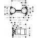 HG 2-Loch Waschtischarmatur Axor Grundkörper Unterputz DN15