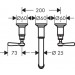 HG 3-Loch Waschtischarmatur Axor Montreux Wand Fertigset Hebelgriff chrom